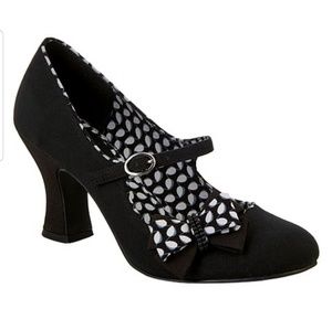 Ruby Shoo Black Bow-Accent Celia Mary Jane